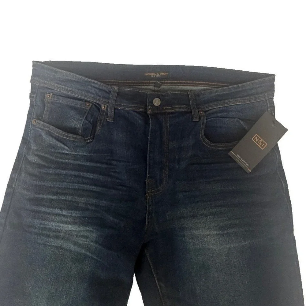 Nickel & Iron Men's Modern Slim Fit Premium Stretch Blue Jean Size 36X30 New